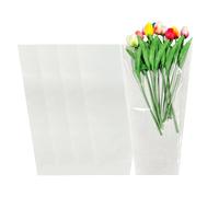 Bolsa de embalaje floral con manga de ramo de flores, 20 bolsas de papel kraft para San Valentín, suministros de arreglos florales de 11 x 17 pulgadas para florista, día de la madre, despedida de
