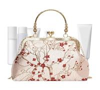 Bolsa de embrague para mujeres | Embrague bordado floral 23 cm | Elegante estilo oriental para la ceremonia de la fiesta de bodas Targentas de viajes de compras citas para el uso del uso diario