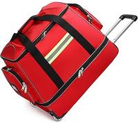 Bolsa de Emergencia de Primeros Auxilios, Bolsa de Primeros Auxilios Portátil Mochila de Alta Capacidad, Impermeable Trolley Rolling Medical Bag(Red)