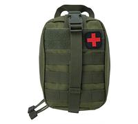 Bolsa de Emergencia M閐ica al Aire Libre y T醕tica para Viajes y Escalada Senderismo, Kit de Primeros Auxilios, Bolsa de Rescate (Verde)