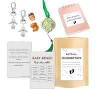 Bolsa de emergencia para futuros padres, regalo divertido para embarazo, baby shower y parto | Ángel de la guarda, imanes de café, cuaderno y fragancia | Alimento nervioso para el desordenado tiempo