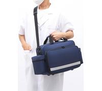 Bolsa De Emergencia Vacía, Bolsa De Enfermería Bolsa De Rescate Profesional Gran Capacidad Con Tablero De División Interior Fondo Antideslizante,Caso De Enfermera A Domicilio,Viaje, Acampada B