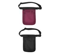 Bolsa De Enfermera De 2 Piezas, Bolsa De Almacenamiento Portátil para Enfermera, Bolsa De Almacenamiento con Múltiples Compartimentos, Bolsa De Cintura Ajustable (Negro, Morado)