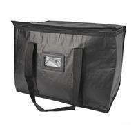 Bolsa de entrega con aislamiento térmico, tela Oxford cifrada, aislamiento de algodón perlado, compartimento frontal (50 L)