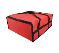 Bolsa de entrega de pizza aislada con acolchado de espuma gruesa para | Transportador de alimentos calientes, gran capacidad, no tejido, con bolsillo transparente y correa para la muñeca