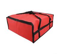 Bolsa de entrega de pizza aislada profesional, amplio espacio y excelente aislamiento para un control fiable de la temperatura, como lo muestra la imagen, Red50*50 * 15CM