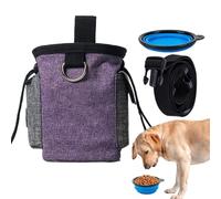 Bolsa de entrenamiento para perros | Bolsa de aperitivos para perros con cuenco plegable, contenedor de gran capacidad con correa ajustable - Ayuda para actividades al aire libre