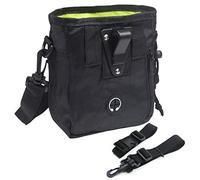 Bolsa de Entrenamiento para Perros, Réglable Amovible Ceinture Bandoulière Portable Taille Sac Pour Chien Pochette Marche Poche Avec Merde Sac Titulaire Pour Porter Des Jouets et Friandises (Negro)