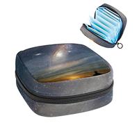 Bolsa de época, bolsa de almacenamiento portátil de tampón para servilletas sanitarias, universo Star Sun, Varios colores, 4.7x6.6x6.6 in/12x17x17 cm