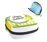Bolsa de época, bolsa de almacenamiento portátil para tampones para servilletas sanitarias, Happy Sukkot, Varios colores, 4.7x6.6x6.6 in/12x17x17 cm
