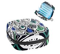 Bolsa de época de pavo real, portátil, bolsa de almacenamiento de tampones para servilletas sanitarias, Varios colores, 4.7x6.6x6.6 in/12x17x17 cm