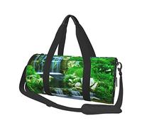 Bolsa de equipaje de viaje redonda de gran capacidad, adecuada para ejercicio, viajes, muchas actividades al aire libre, cascada que fluye hacia abajo, talla única, Cascada que fluye hacia abajo,