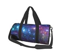 Bolsa de equipaje de viaje redonda de gran capacidad de alpaca y cactus, adecuada para ejercicio, viajes, muchas actividades al aire libre, Galaxia, Talla única