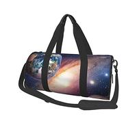 Bolsa de equipaje de viaje redonda de gran capacidad de alpaca y cactus, adecuada para ejercicio, viajes, muchas actividades al aire libre, Planeta del universo, Talla única