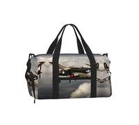 Bolsa de equipaje deportiva cruzada de mano con estampado de avión de la Segunda Guerra Mundial 2 estándar-escala 2_00x