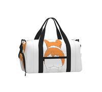Bolsa de equipaje deportiva cruzada de mano con estampado de pastor alemán, perfecta para viajes, camping y actividades al aire libre, Funny Corgi Butt Brown, Talla única