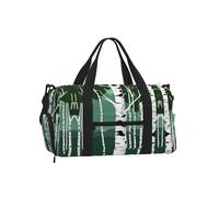 Bolsa de equipaje deportiva de mano con estampado de árboles de abedul