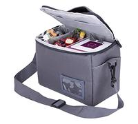 Bolsa de equipaje infantil con mucho espacio para toniebox figuras auditivas cajas de música cubo de música cargador auriculares Tigercard ideal para Tonie Starter set (gris poliéster)