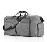 Bolsa De Equipaje Portátil Bolsa de Lona Viaje Gran Capacidad for Hombre y Mujer, Bolso Deportivo Hombro 85L, Plegable, Oxford, Equipaje Fitness, 2 uds(Grey)