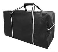 Bolsa de equipo de hockey sobre hielo de PVC resistente con malla perforada para flujo de aire y bolsillo interno para objetos pequeños, ideal para uso en pista y gimnasio (negro)