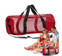 Bolsa de equipo de lona: malla cilíndrica resistente con correa ajustable, bolsa de deporte para esnórquel, bolsa de buceo de malla con gancho interior, bolsa de deporte ventilada para viajes y