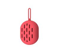 Bolsa de esponja de viaje para cosméticos, recipiente de esponja de belleza de silicona, caja imprescindible para suministros cosméticos, se puede colgar, fácil de limpiar y transportar (rojo)