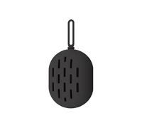 Bolsa de esponja de viaje para cosméticos, recipiente de esponja de belleza de silicona, caja imprescindible para suministros cosméticos, se puede colgar, fácil de limpiar y transportar (negro)