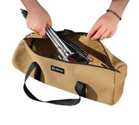 Bolsa de estacas para tienda de campaña, bolsa de lona resistente de doble capa para estacas de tienda de campaña, accesorios de tienda de campaña, bolsa de almacenamiento de uñas para toldo de