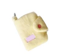 Bolsa de felpa multiusos simple y elegante accesorio portátil para almacenar monedas u objetos pequeños bajo el uso del camino, amarillo