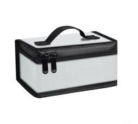 Bolsa de fibra de vidrio resistente a altas temperaturas para almacenamiento de baterías de litio que reduce el riesgo de propagación de incendios y eventos térmicos (plata)
