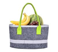 Bolsa de fieltro, bolsa de compras grande, cesta de juguetes para ropa, 30 x 20 x 18 cm, diseño espacioso, plegable y portátil, asa fuerte para juguetes, libros, ropa, periódicos, lavandería, leña,