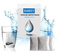 Bolsa de filtro de agua alcalina, pH equilibrado y ionizado sobre la marcha, portátil, ideal para senderismo, camping y viajes, sistema de filtración de agua para botellas, jarras y jarras de agua,