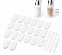 Bolsa de Filtro de Algodón Desechable para Grifos de Cocina, Accesorio Colador de Agua Anti-Salpicaduras, Purificador de Algodón PP que Elimina Óxido, Arena y Sedimentos, Ajuste Universal (20pcs)