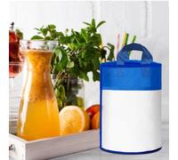 Bolsa de filtro de burbujas de malla de 5 galones con doble asa de nylon superior colador de malla para filtración líquida de material vegetal azul blanco