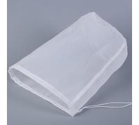 Bolsa de filtro de nailon de malla 100/200/300 para filtración de acuarios, estanques y peceras - Bolsa colador reutilizable con cordón, 30 x 45 cm, blanco (1 paquete) (100 mallas)