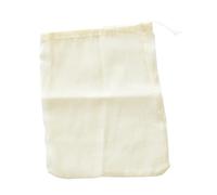 Bolsa de filtro de té multifuncional, bolsa de algodón de primera calidad china con filtración eficiente, cordón cómodo, tamaño ajustable, aromas (10 x 15 cm)