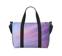 Bolsa de fin de semana con estampado de cielo y luna y arco iris, bolsa de gimnasio, bolsa de hospital, bolsa de viaje personal, color negro, talla única, color negro, talla única, Black, Talla única