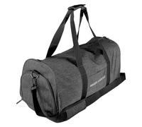 Bolsa de fin de semana, equipaje de mano, bolsa de viaje con varios compartimentos, bolsa de viaje deportiva, bolsa de noche de fin de semana para actividad física, viajes, gimnasio, gris, ver