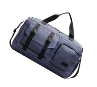 Bolsa de fitness para viajes, durante la noche, gimnasio, fin de semana, hospital, deporte, natación, viajes, gimnasio, gran capacidad, entrenamiento, fitness, con compartimento para zapatos, Blue