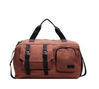 Bolsa de fitness para viajes, durante la noche, gimnasio, fin de semana, hospital, deporte, natación, viajes, gimnasio, gran capacidad, entrenamiento, fitness, con compartimento para zapatos, Brown