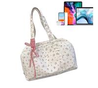 Bolsa de floral, bolsa de hombro impermeable con lazo, almacenamiento de equipaje suave, bolsa de fin de semana, 9.06 x 4.33 pulgadas, para playa, yoga, entrenamiento y uso hospitalario, b