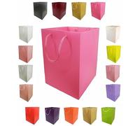 Bolsa de flores brillantes y vibrantes, jarrón de ramo | San Valentín | aniversario | amor | exhibición de transporte (1, rosa intenso)