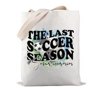 Bolsa de fútbol The Last Soccer Season Seniors Soccermom bolsa de mano regalo para el día del partido de fútbol, Bolsa para temporada de fútbol