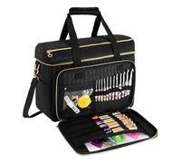 Bolsa de ganchillo, bolsa portátil con correa ajustable, bolsa de almacenamiento de ganchillo, bolsa de viaje de costura | para mamá, principiantes, amantes de las manualidades, accesorios de viaje