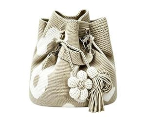 Bolsa de ganchillo con borlas florales 3D, bolso de playa bohemio para mujeres, niñas, esposas, madres, viajeros, junto al mar, piscina, compras, picnics, conciertos, vacaciones, Brown, Refer to