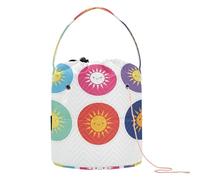 Bolsa de ganchillo de la serie Sun Sticker de color sólido, almacenamiento de agujas portátil para ganchillo, accesorio de ganchillo