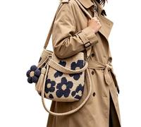 Bolsa de ganchillo de playa, hecha a mano, 11,8 x 9,84 x 5,9 pulgadas Woven Tote with Sturdy Build, Stylish Boho Accessory, Summer Travel Bag with Modern Style, Vacation Carryall for Cruise and Dock