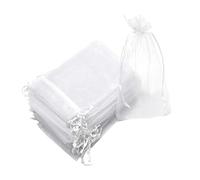 Bolsa de Gasa Cordón 7x9 Cm, Color Blanco, 100 Unidades