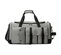 Bolsa de gimnasia para mujer, amplia capacidad, resistente al agua, fitness, mochila con separación húmeda y seca, duradera y bolsa para zapatillas de deporte para uso interior, Gris, Se référer au