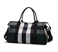 Bolsa de Gimnasia para Mujeres Bolsas de Gimnasia para Mujeres para Hombres con Zapatos Nylon Nylon Grande Big Fashion Travel Training Fitness Sports Shopper Showing Bag (Color: Verde Oscuro)